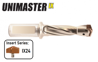 25.00mm - 25.90mm 3xd Unimaster IX Exchangeable Head drill Body Europa